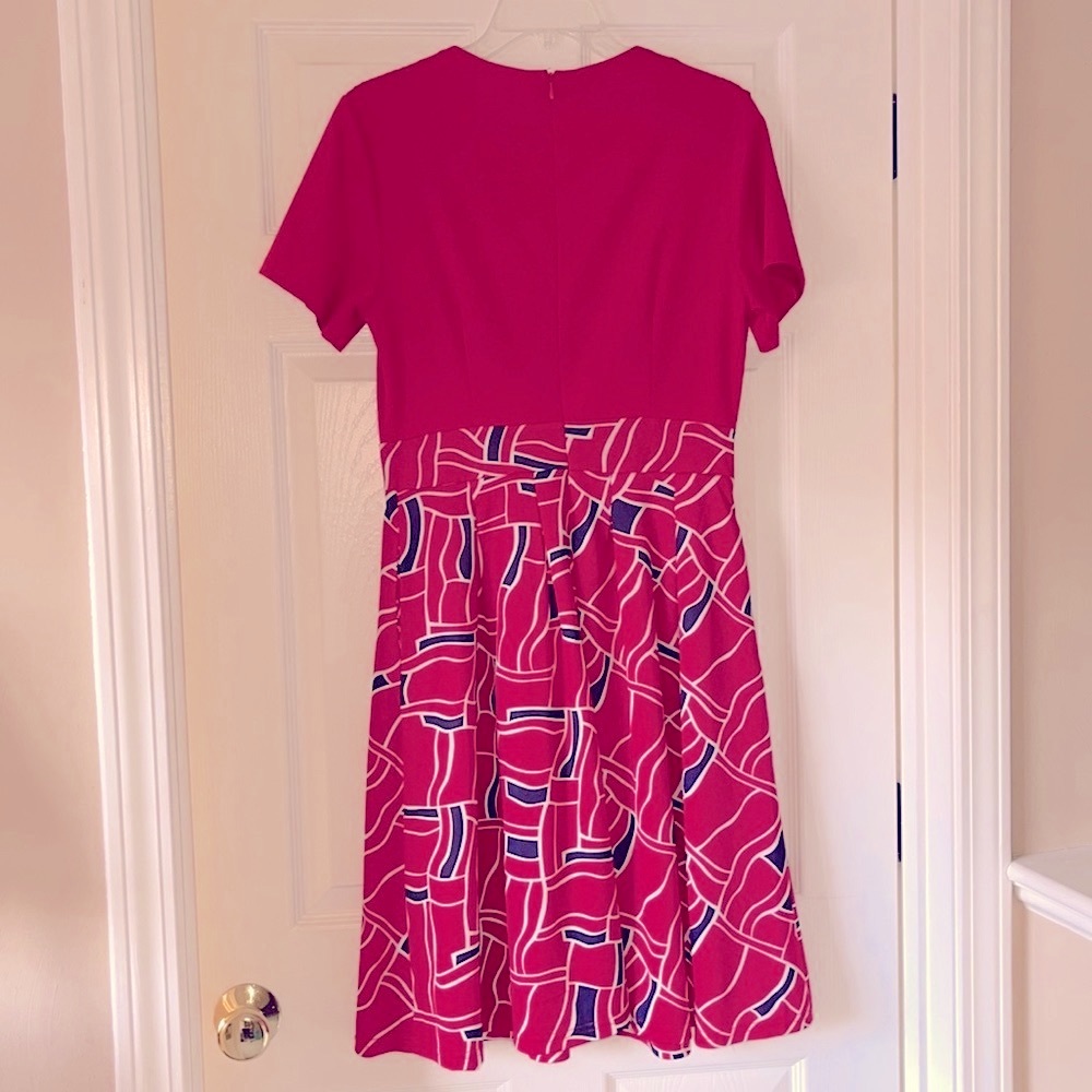 Red Pattern Dress - Picture 3 of 4